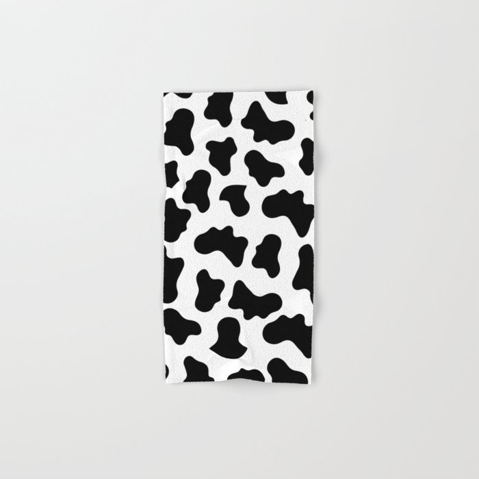 Moo Cow Print Hand Bath Towel by Kate and Company Society6
