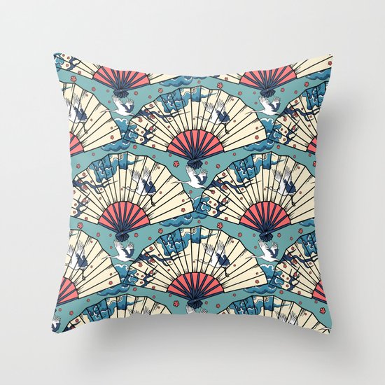 Oriental FanTasy Throw Pillow