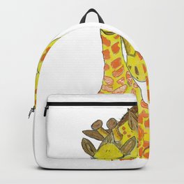 Embossed Mother & Baby Giraffe Backpack