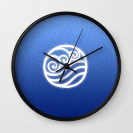 Avatar Water Bending Element Symbol Wall Clock