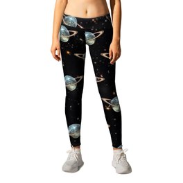 Saturn Disco Leggings | Surrealism, Planet, Constellation, Hands, Planets, Astrology, Dance, Saturn, Discoball, Surreal 