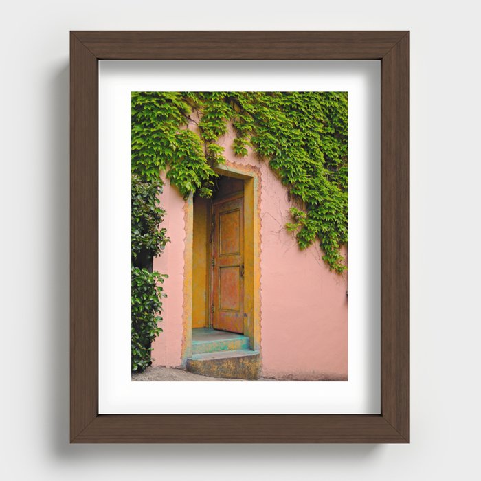Doorway and Vines Recessed Framed Print