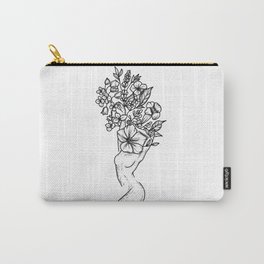 Floral head by Din Don Carry-All Pouch