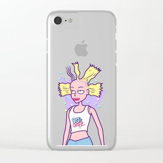 Cynthia - 90s girl Clear iPhone Case