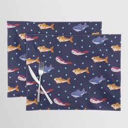 Cute Sharks Print Fish Lover Pattern Placemat