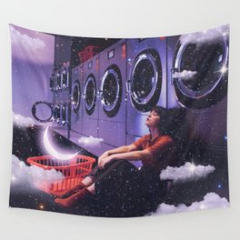 Cloudy Laundry Escape Wall Tapestry