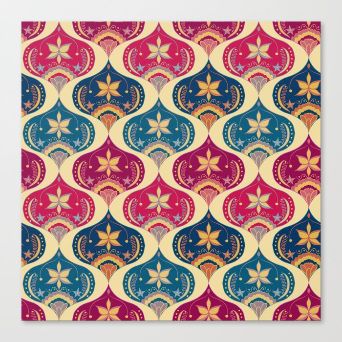 Bohemian Indian Ogee Pattern 1.0 Canvas Print