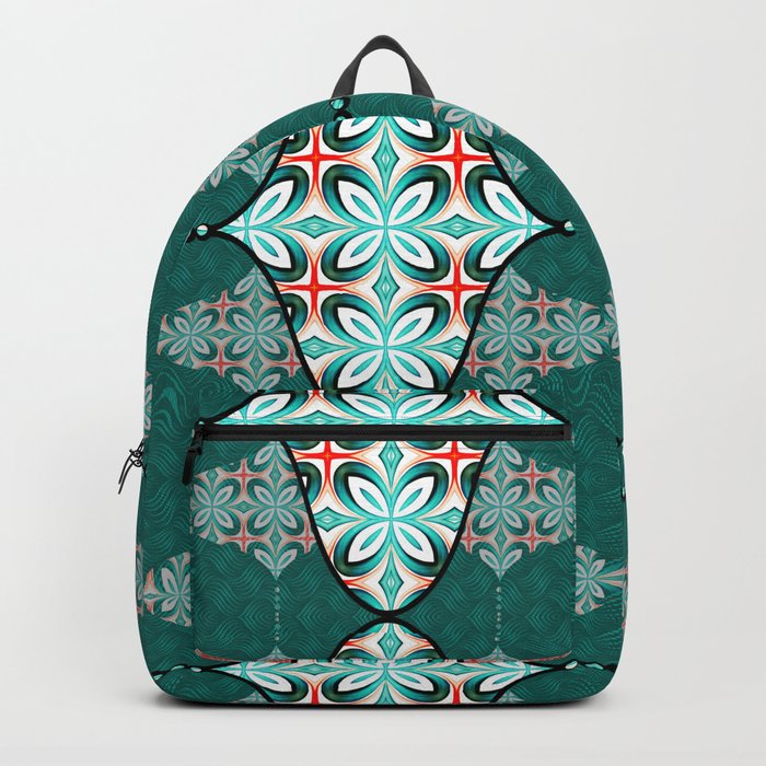 Mistletoe Ivy and Ogee Christmas Holiday Pattern Backpack