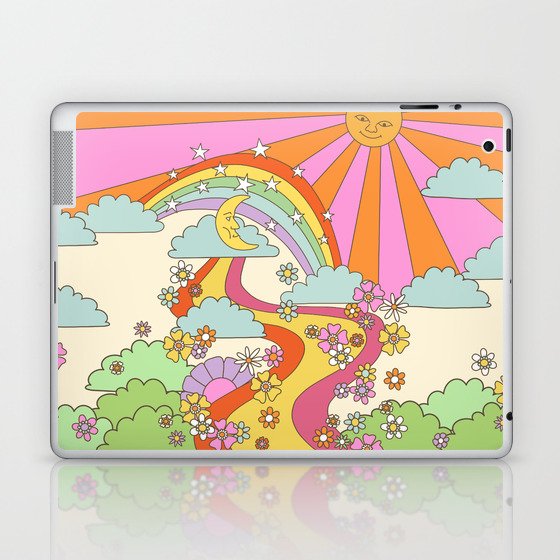 retro hippie boho print  Laptop & iPad Skin