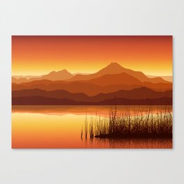 Sunset near Lake Canvas Print