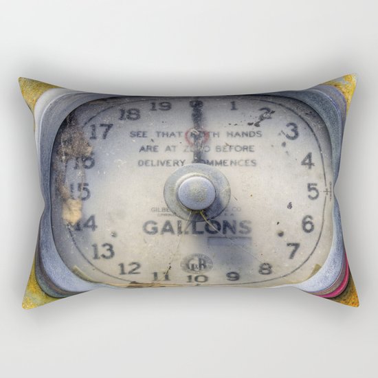 Old Petrol Pump Gauge Rectangular Pillow