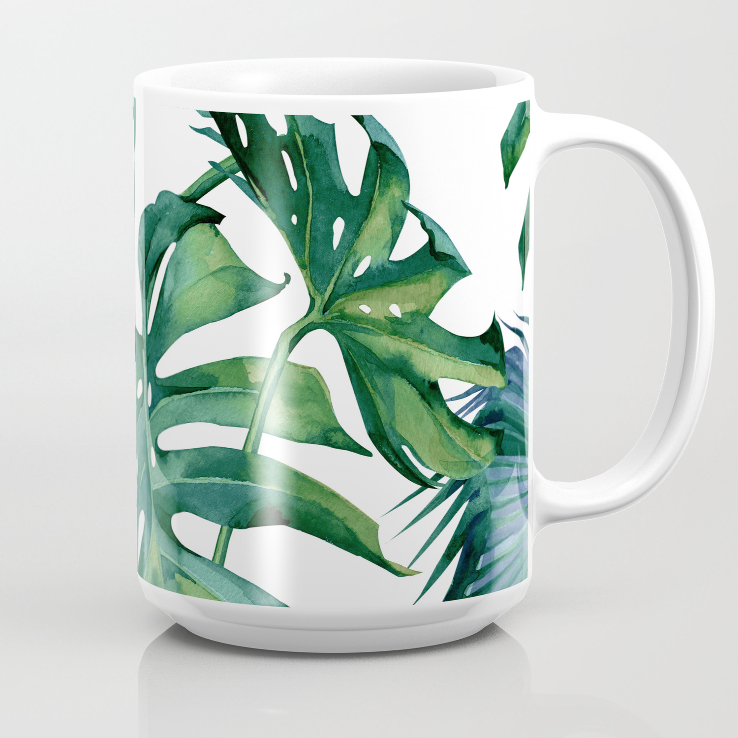 Vintage 1993 Jesse Sweetwater Tropical Bird Mugs Coffee Cup Tea Cup Buon Giorno Jungle Palm Trees