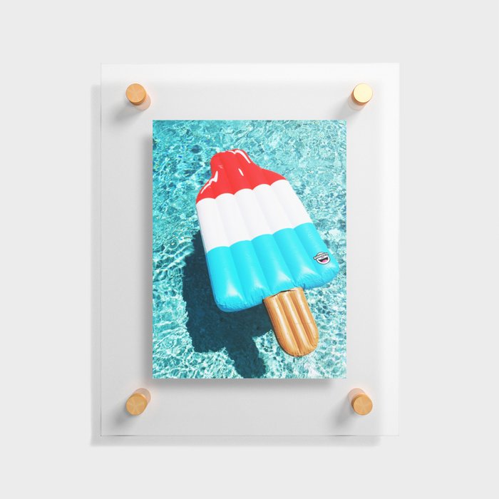 popsicle float all up in our pool Floating Acrylic Print