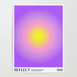 Gradient Angel Numbers: Reflect Poster