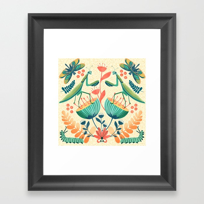 Happy Mantis Framed Art Print