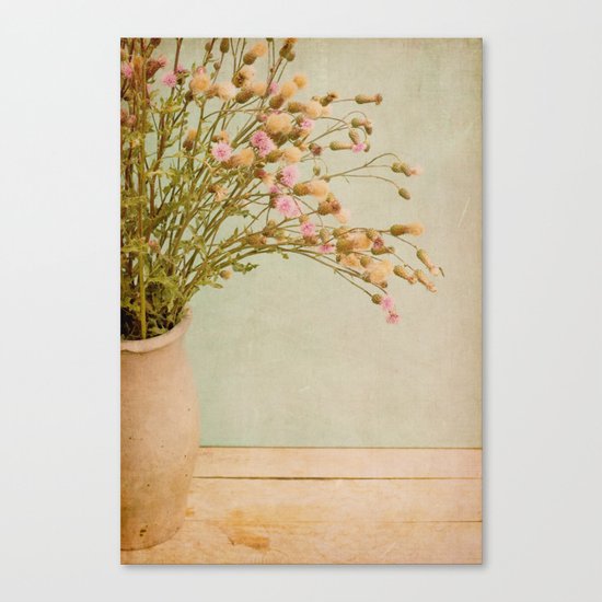 still life with thistles Canvas Print