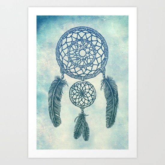 Double Dream Catcher Art Print
