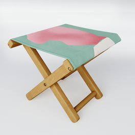 Stone sculpture in pink Folding Stool