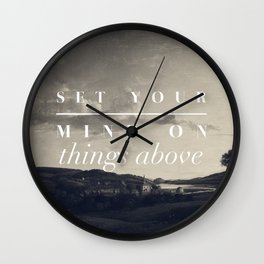 Set Your Mind On Things Above - Colossians 3:2 Wall Clock