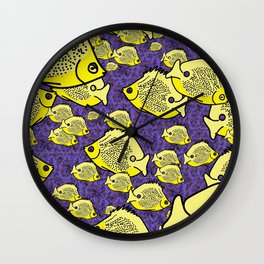Butterfly Fish and Firework Cloves Wall Clock