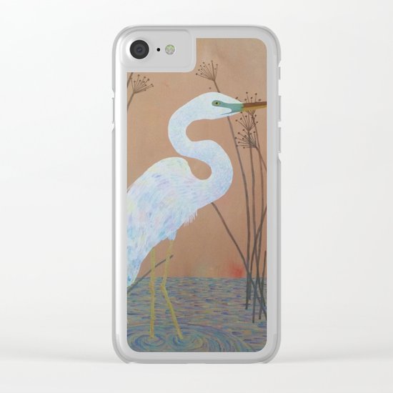 Unicorn Egret Clear iPhone Case