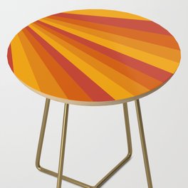 70 retro colors sun beams Side Table