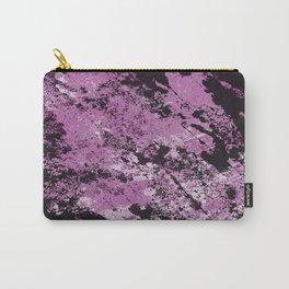 Abstract Texture Deux - Purple, White and Black Carry-All Pouch