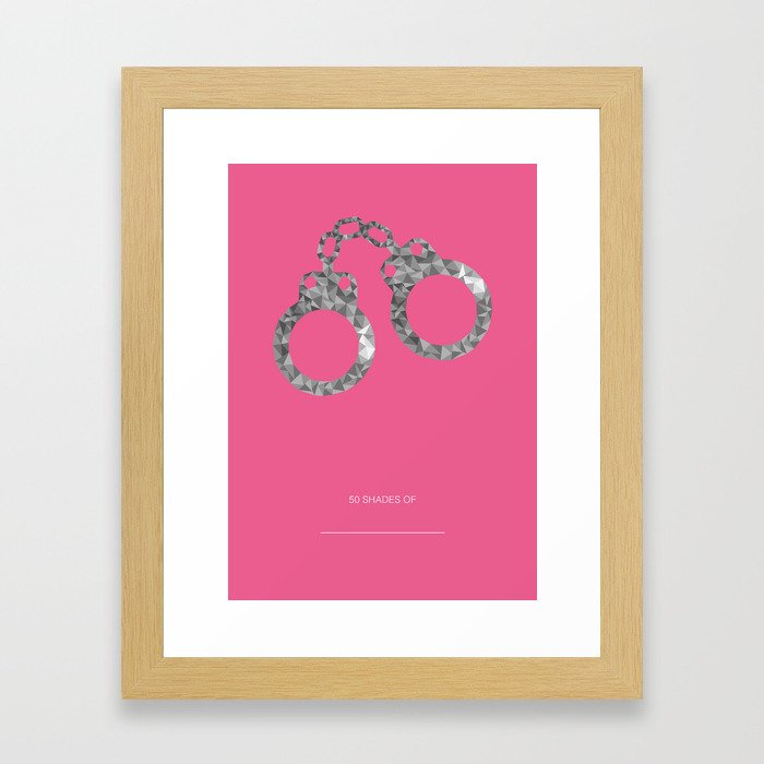 50 shades of you - handcuffs Framed Art Print