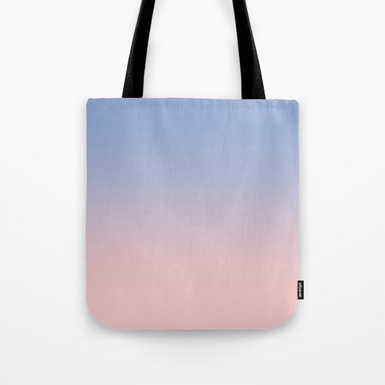 Pantone Rose Quartz and Serenity Ombre Tote Bag