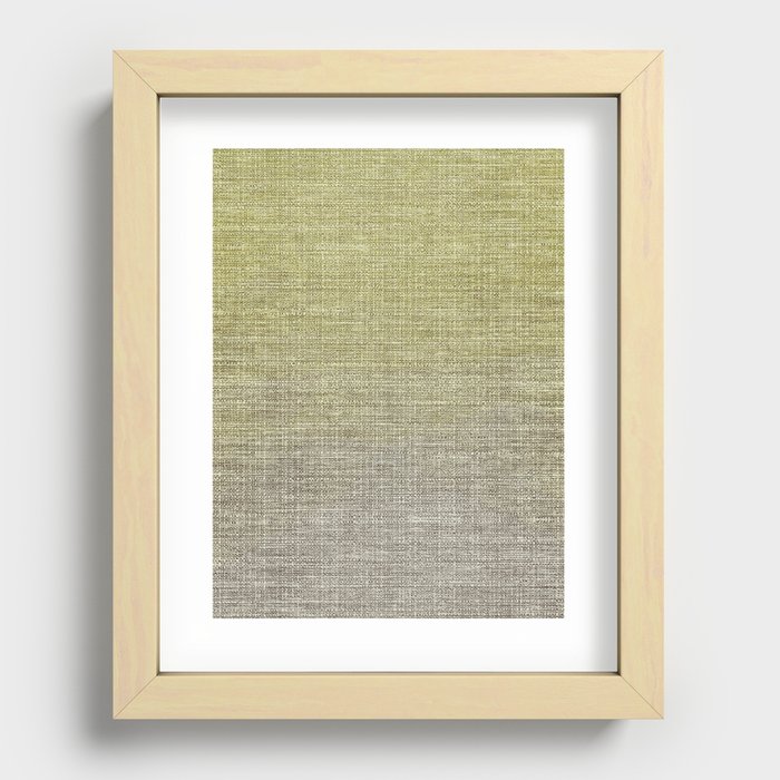 Rustic Farmhouse Country Cloth Yellow Recessed Framed Print