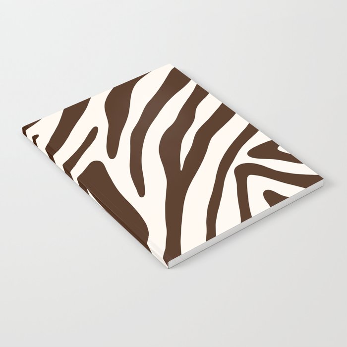 African Animal Print Brown Zebra  Notebook