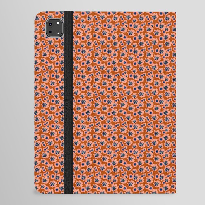 Mini Floral - Orange Blue iPad Folio Case