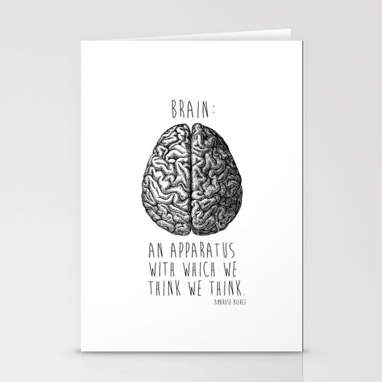 Brain Stationery Cards