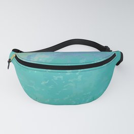 Eye-Catching Turquoise & Blue Abstract Fanny Pack