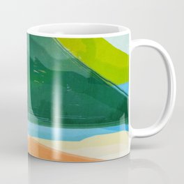 Sunset over the abstract hills Mug