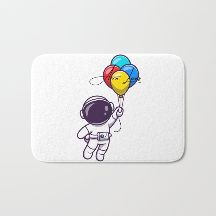 Signature Series| Astronaut Flying Balloons Bath Mat