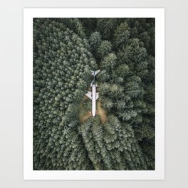 Airplane in the Woods Art Print