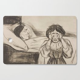 Edvard Munch The Dead Mother and Her Child Art Poster Cutting Board