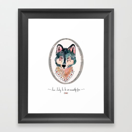 how lucky to be so unusually free Framed Art Print