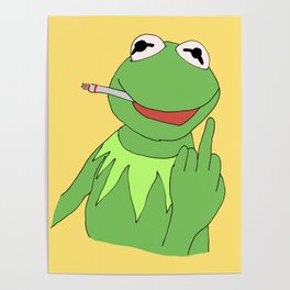 STFU Kermit meme Poster