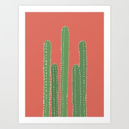cactus wall art Art Print