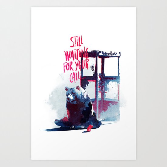 Waiting for you call Art Print