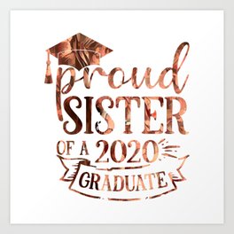 Proud Sister Of A  Graduate Art Print | Illustration, Line, A, Wood, Art, Drawing, Painting, Font, Message, Circle 