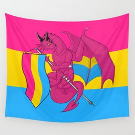 Pansexual Wall Tapestries For Any Decor Style Society6 'pansexual pride flag dragon (2nd edition)' sticker by kmp0511. society6
