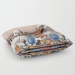 Breakfast in Bed Geese - William Henry Ellam  Floor Pillow