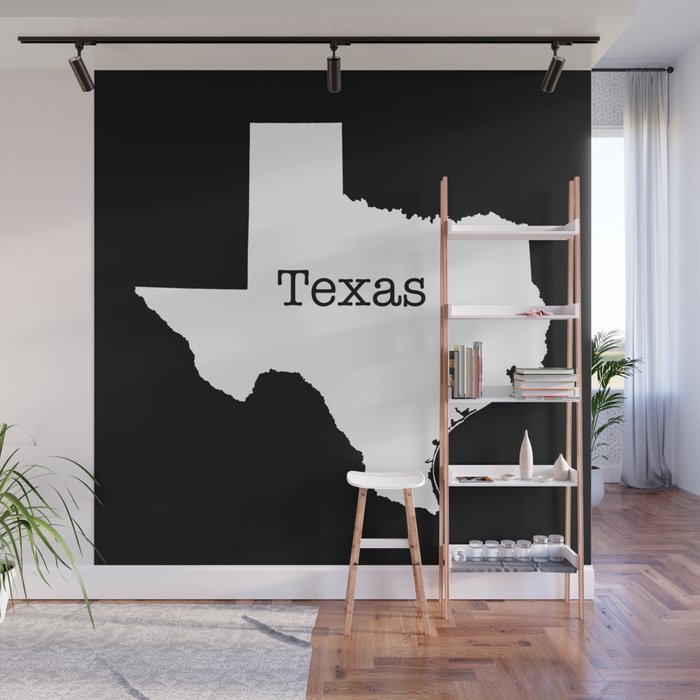 Texas State Outline Wall Mural By Lonestardesigns2020 Is Modern Home Decor Society6 - State Of Texas Home Decor