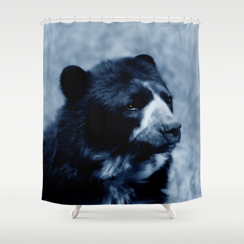 Black Bear Contemplating Life Shower Curtain By Laureenr Society6