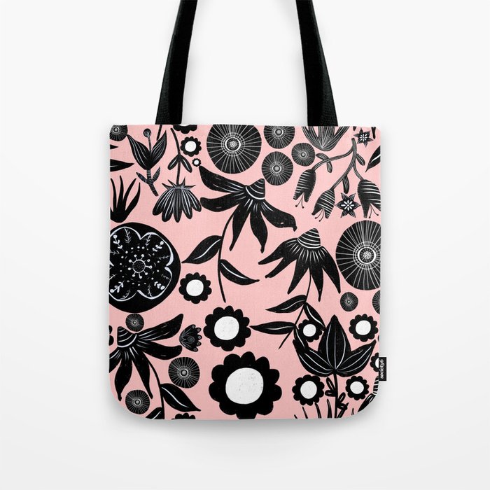 Adventure in the field of flowers - Pink Tote Bag