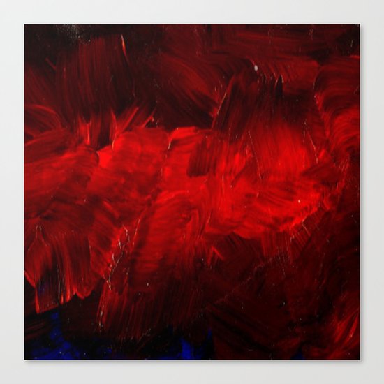 Red And Black Abstract Gothic Glam Chic Canvas Print