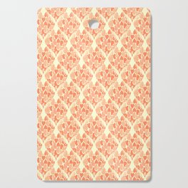 When Hearts Meet Together Pattern - Peach Hearts (On Cream) Cutting Board
